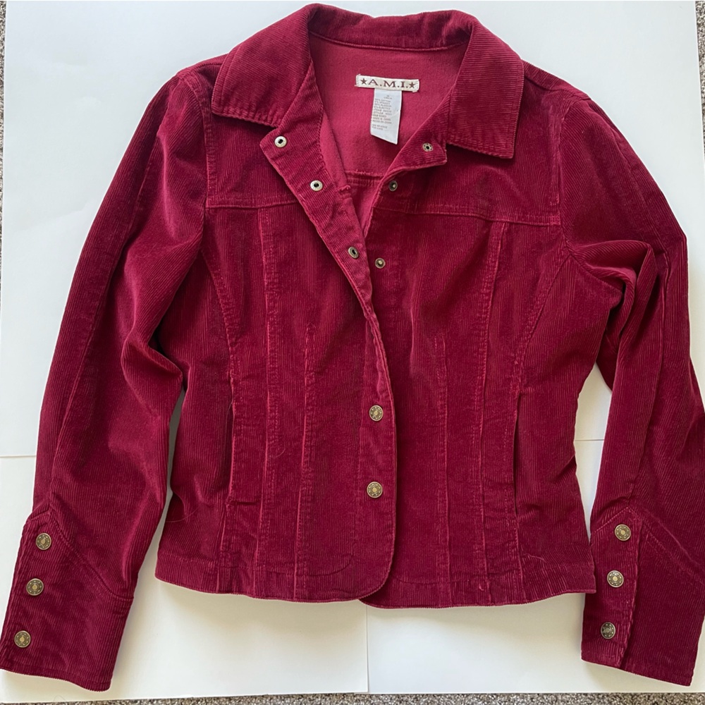 A.M.I Burgundy Corduroy Jacket